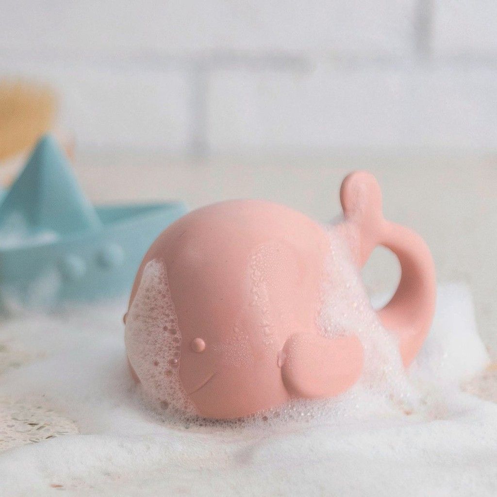 NATTOU Hračka do vody velryba Pink 11 cm - obrázek 2