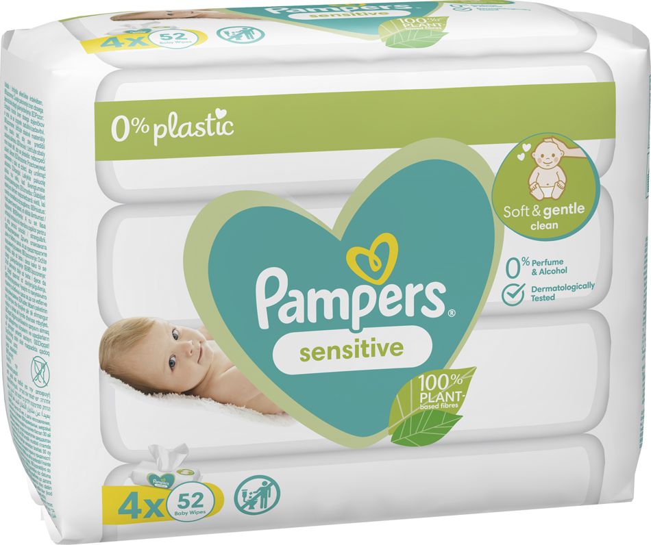 Pampers New Baby Dětské Čisticí Ubrousky 4 Balení = 200 Čisticích ubrousků - obrázek 2