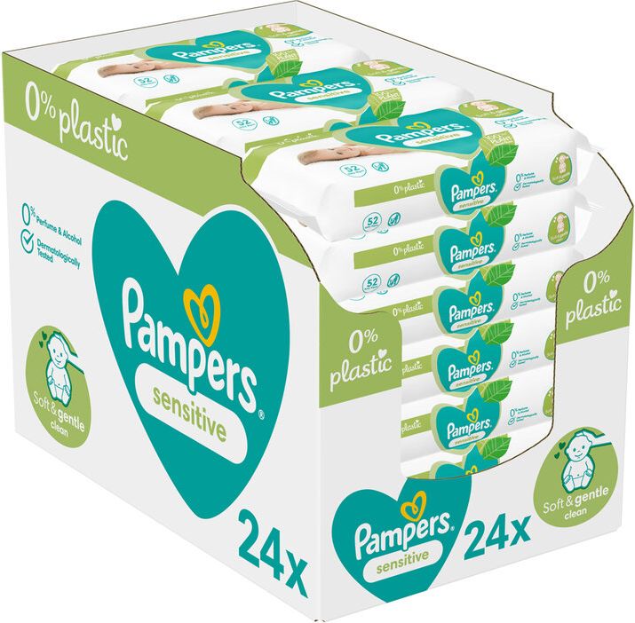 Pampers Sensitive Baby Dětské Čisticí Ubrousky 24 x 52 ks - obrázek 1