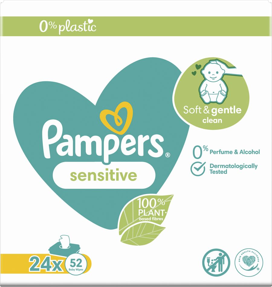 Pampers Sensitive Baby Dětské Čisticí Ubrousky 24 x 52 ks - obrázek 3