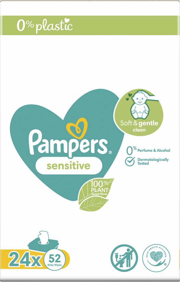 Pampers Sensitive Baby Dětské Čisticí Ubrousky 24 x 52 ks - obrázek 4