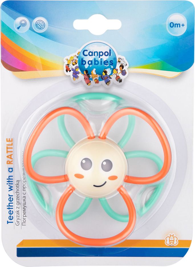 CANPOL BABIES Kousátko s chrastítkem Slunečnice - obrázek 2