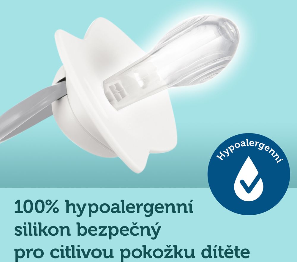 CANPOL BABIES Set symetrických silikonových dudlíků Light touch 18m+ Pure color modrý - obrázek 11
