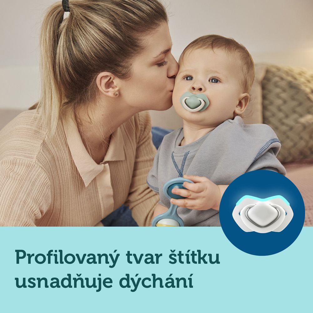 CANPOL BABIES Set symetrických silikonových dudlíků Light touch 18m+ Pure color modrý - obrázek 12
