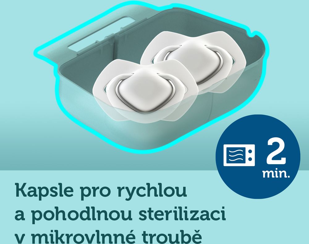 CANPOL BABIES Set symetrických silikonových dudlíků Light touch 18m+ Pure color modrý - obrázek 13