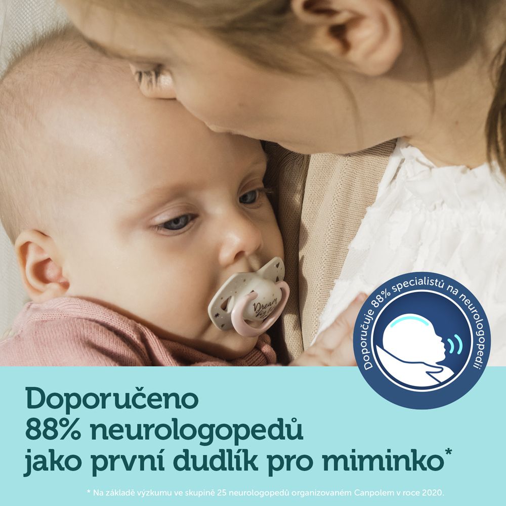 CANPOL BABIES Set symetrických silikonových dudlíků Light touch 18m+ Sleepy koala modrý - obrázek 9