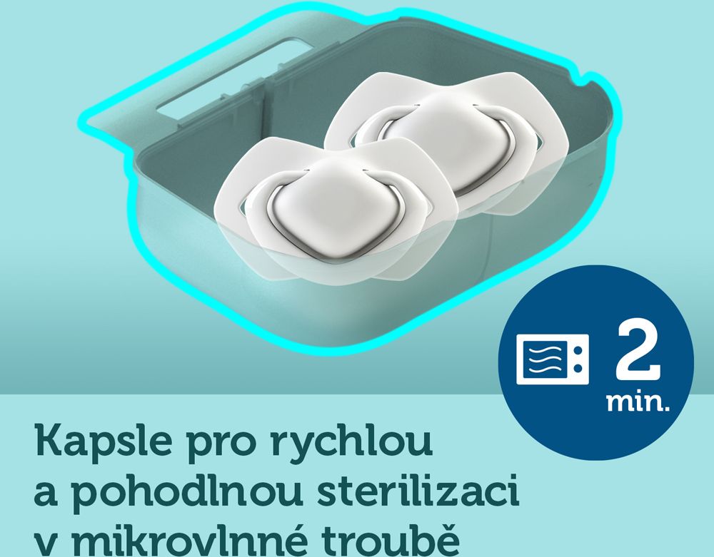 CANPOL BABIES Set symetrických silikonových dudlíků Light touch 18m+ Sleepy koala modrý - obrázek 14