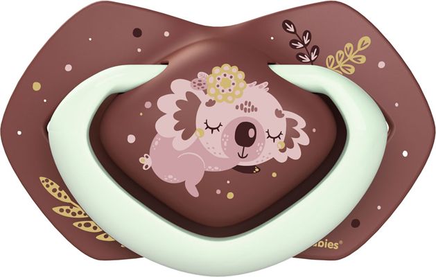 CANPOL BABIES Set symetrických silikonových dudlíků Light touch 6-18m Sleepy koala růžový - obrázek 6