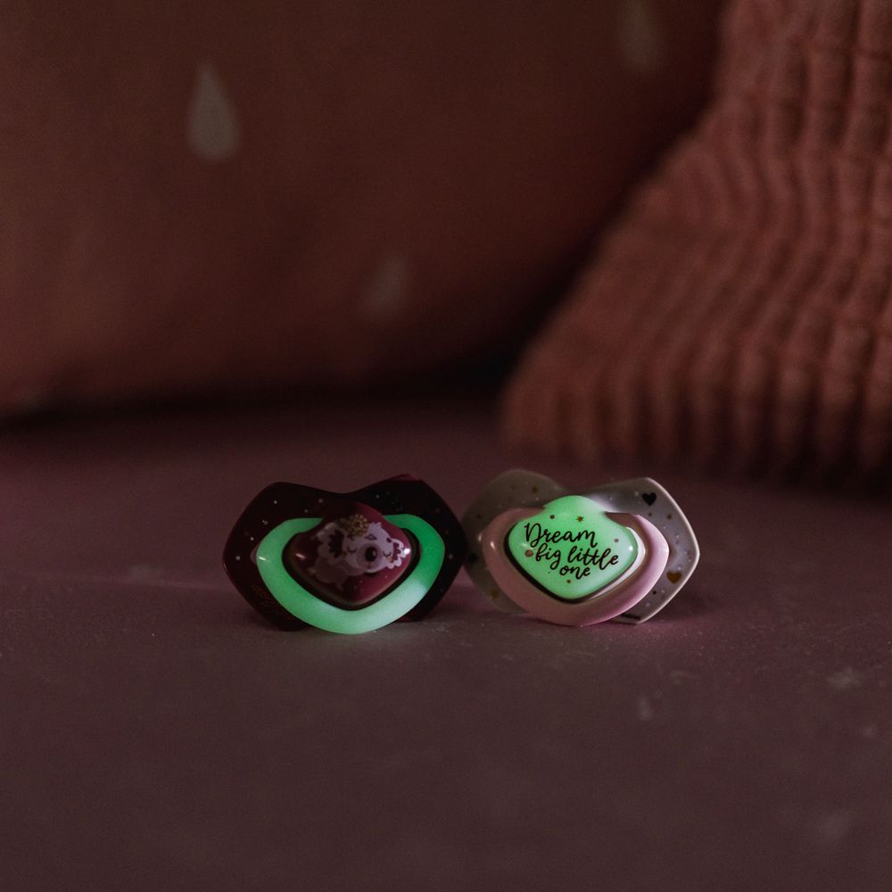 CANPOL BABIES Set symetrických silikonových dudlíků Light touch 0-6m Sleepy koala růžový - obrázek 7