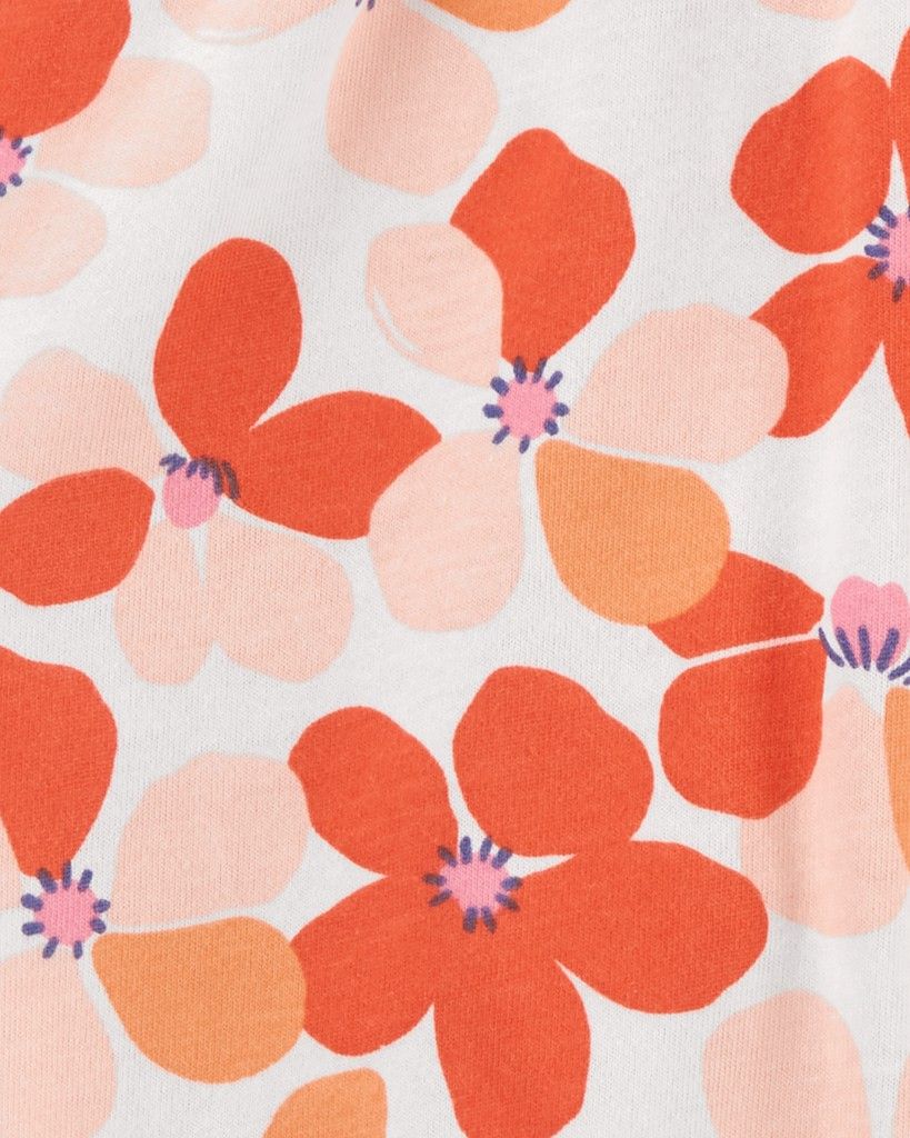 CARTER'S Overal letní Orange Floral dívka NB/vel. 56 - obrázek 2
