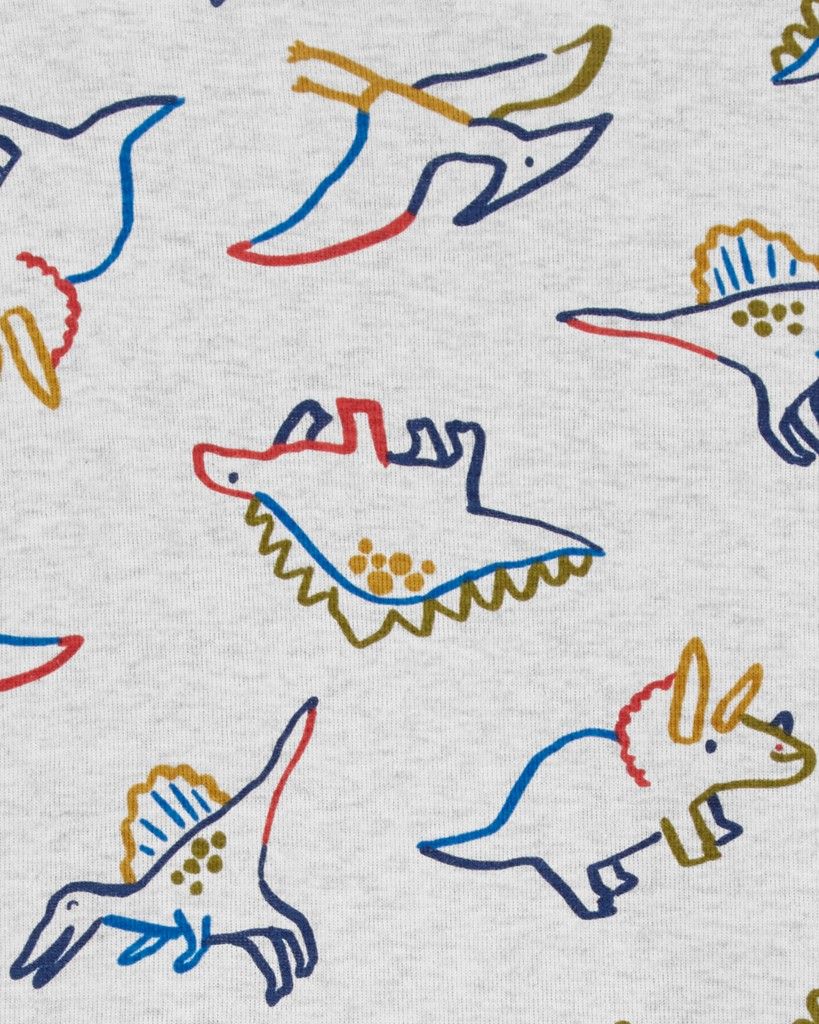 CARTER'S Overal letní krátký rukáv Grey Dino chlapec NB/vel. 56 - obrázek 3