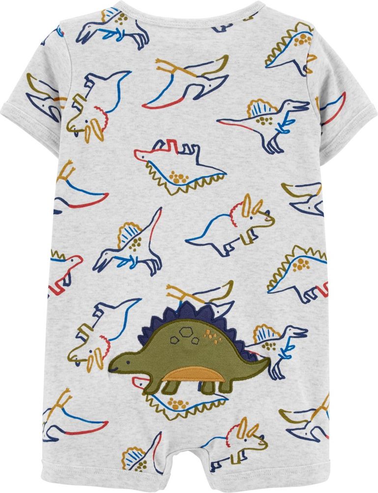 CARTER'S Overal letní krátký rukáv Grey Dino chlapec 6m - obrázek 2