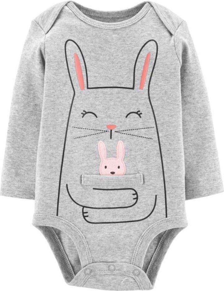 CARTER'S Body dlouhý rukáv - Zajíček, 18 m/vel. 86 - obrázek 1