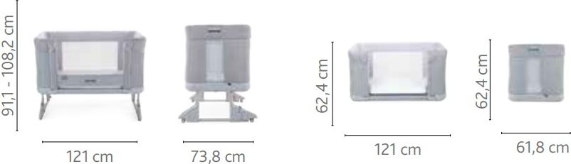 CHICCO Postýlka Next2Me Forever - Moon Grey - obrázek 9