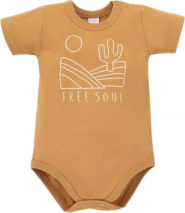 PINOKIO Body krátký rukáv Free Soul yellow vel. 74 - obrázek 1