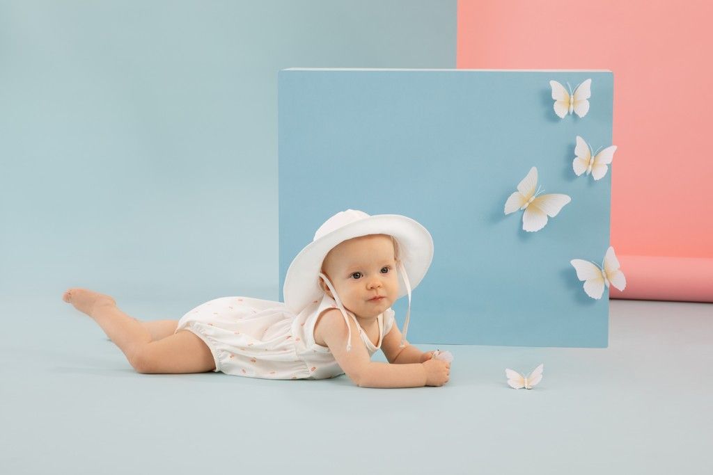 PINOKIO Klobouk se šňůrkou Summer Mood ecru vel. 74/80 - 47cm - obrázek 2
