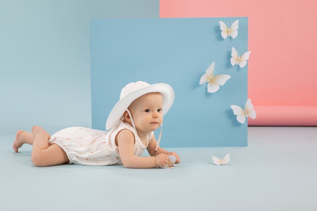 PINOKIO Klobouk se šňůrkou Summer Mood ecru vel. 74/80 - 47cm - obrázek 3