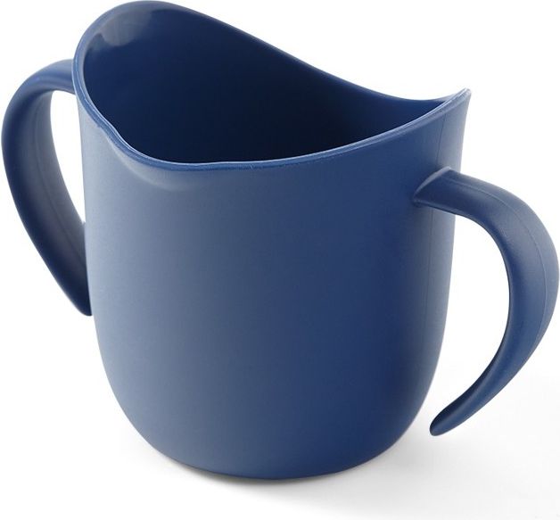 BABYONO Hrnek ergonomický s oušky 120 ml fialovomodrý 12m+ - obrázek 2