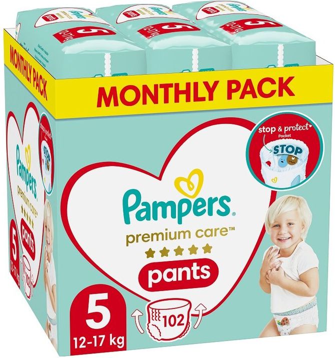 PAMPERS Premium Care 5 12-17 kg 102 ks - obrázek 1