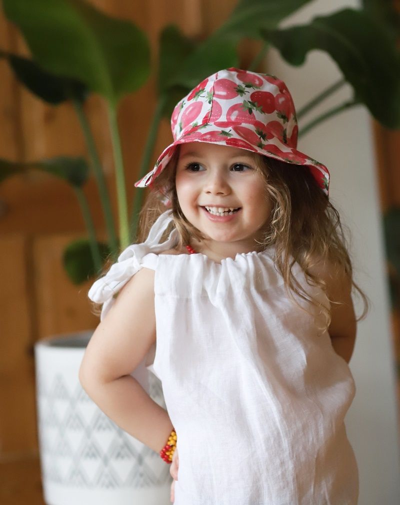 PUPILL Klobouk Strawberry red 42-44 (3-6m) - obrázek 2