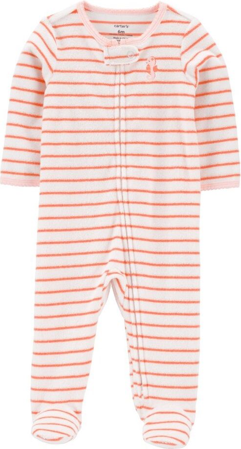 CARTER'S Overal na zip Sleep&Play Stripe Seahorse holka 6m - obrázek 1