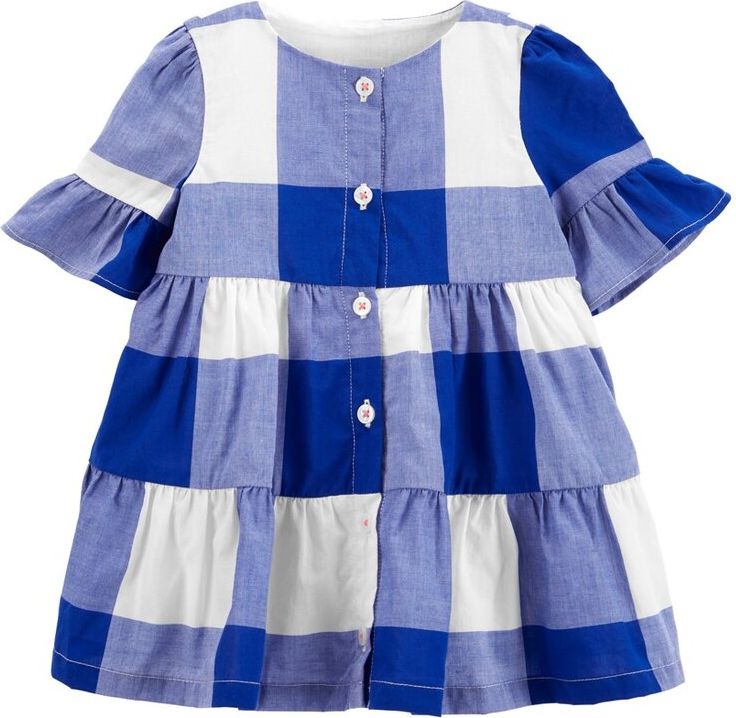 CARTER'S Šaty Blue White holka 6m - obrázek 1