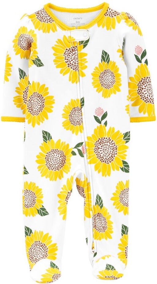 CARTER'S Overal na zip Sleep&Play Sunflowers holka NB/ vel. 56 - obrázek 1