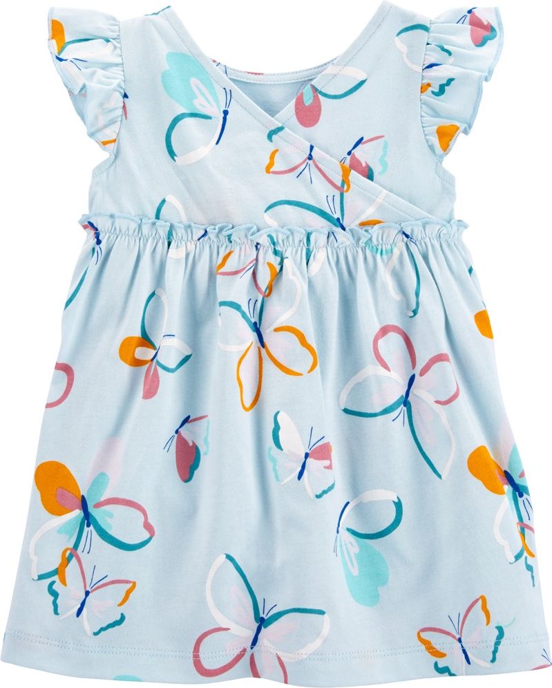 CARTER'S Šaty Blue Butterfly dívka 6m - obrázek 2