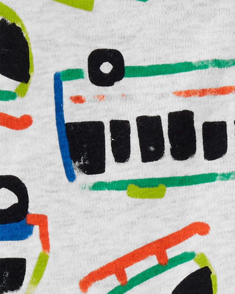 CARTER'S Overal na zip Sleep&Play Grey Vehicles chlapec 6m - obrázek 2