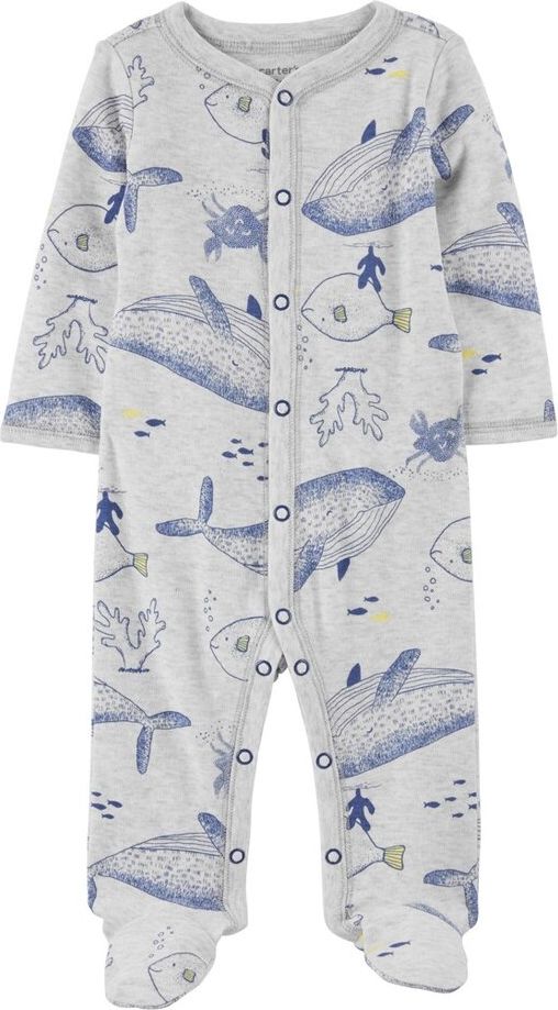 CARTER'S Overal na druky Sleep&Play Grey Ocean chlapec LBB PRE/vel. 46 - obrázek 1