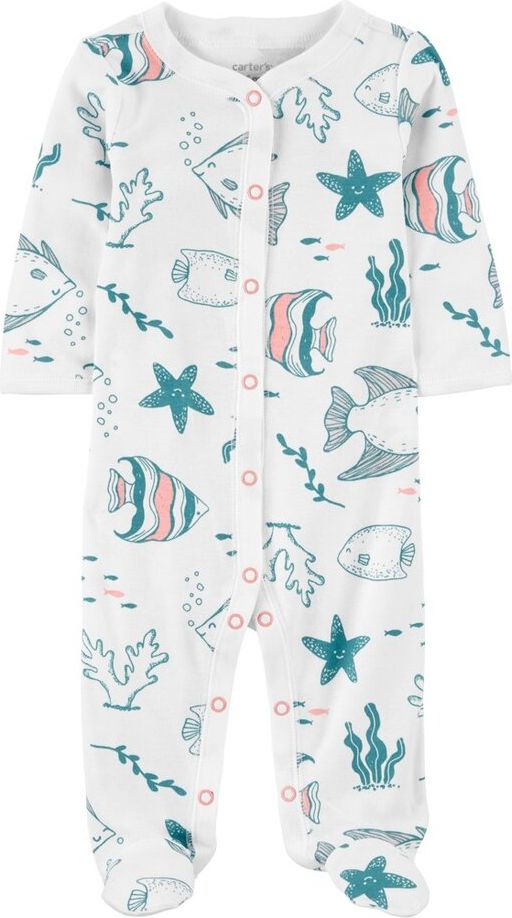 CARTER'S Overal na druky Sleep&Play Ivory Ocean dívka LBB 6m - obrázek 1