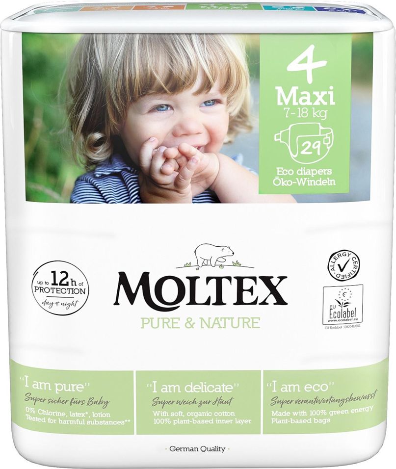 2x MOLTEX Pure&Nature Pleny jednorázové 4 Maxi (7-18 kg) 29 ks - obrázek 2
