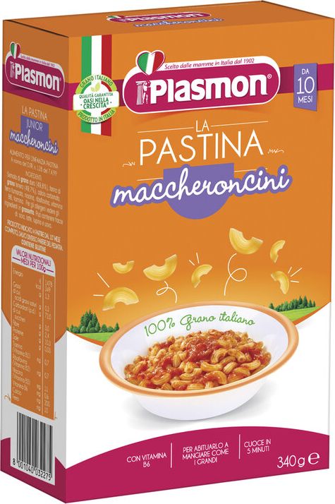 PLASMON Těstoviny pšeničné Maccheroncini makaróny 340 g - obrázek 1