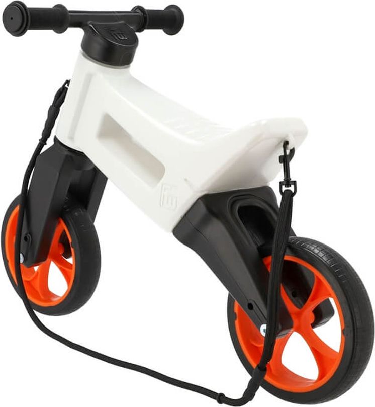 TEDDIES Odrážedlo Funny wheels Rider SuperSport bílé/oranž 2v1+popruh - obrázek 5