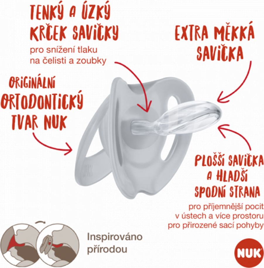 NUK Dudlík Star Den & Noc, SI,V1 (0-6m.) 2 ks box kluk - obrázek 3