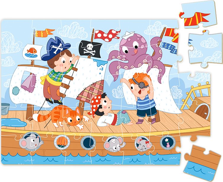 DODO Puzzle mini, sada 5 kusů 35 dílkových puzzlí - obrázek 2