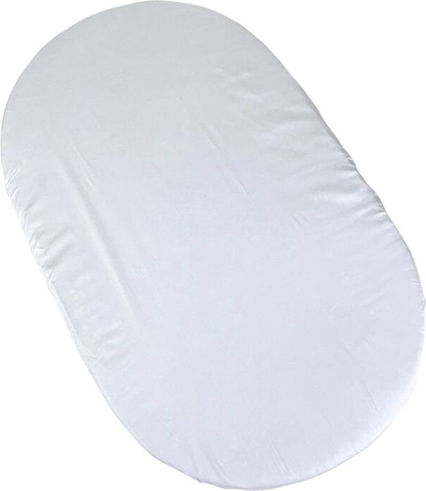 MIMIKO Prostěradlo na oválnou matraci Bílé - obrázek 1
