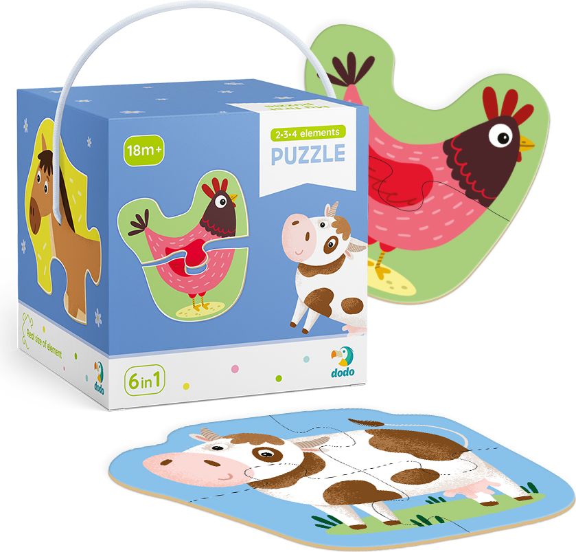 DODO Puzzle 2-3-4 dílků, balení 2 kusů Lesní zvířátka a Brouci, 18m+ - obrázek 3