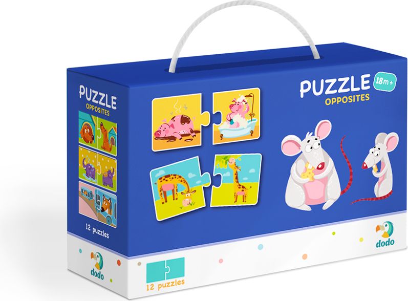 DODO Puzzle Duo 12x2 dílků, sada 2 balení Kde bydlí zvířátka a Protiklady, 18m+ - obrázek 4