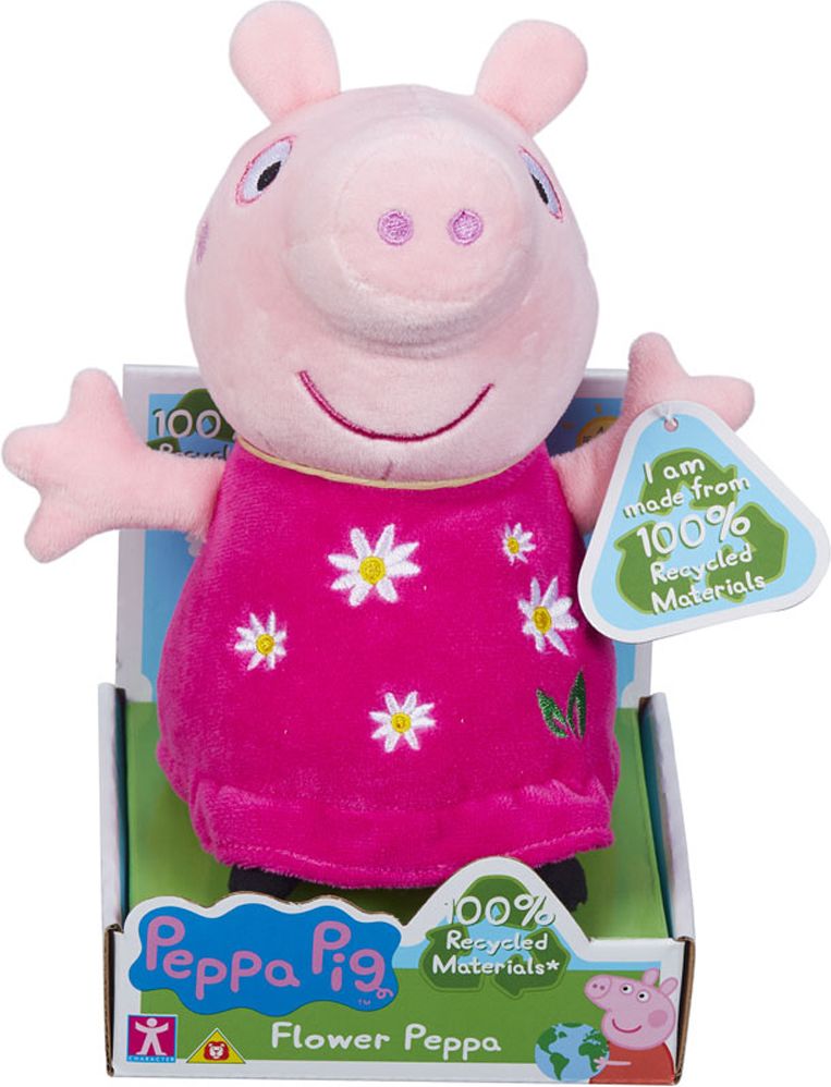 PEPPA Pig ECO plyšová Peppa 20cm kytičkové šaty 0+ - obrázek 4