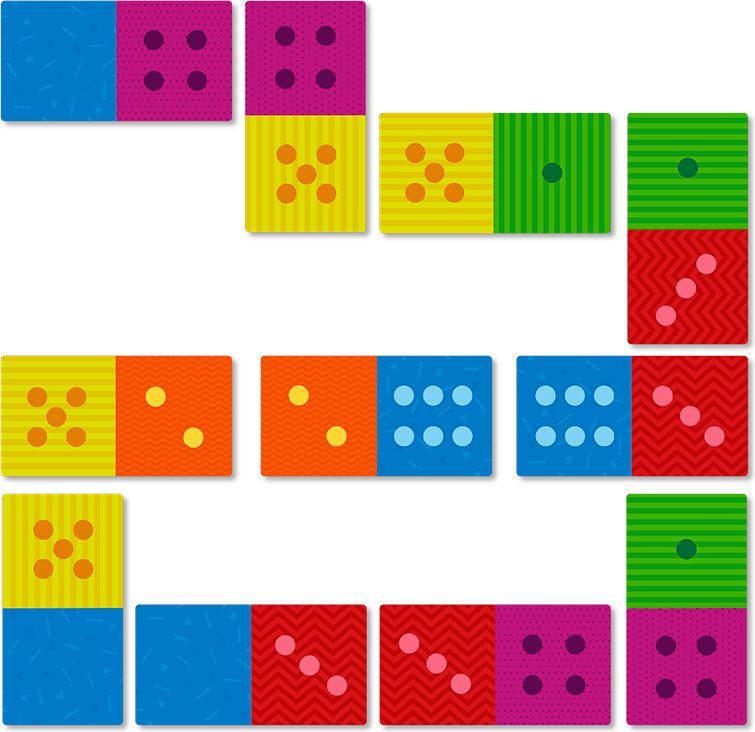 DODO Domino sada 2 kusů Klasik a Zvířátka- 28 dílků - obrázek 3