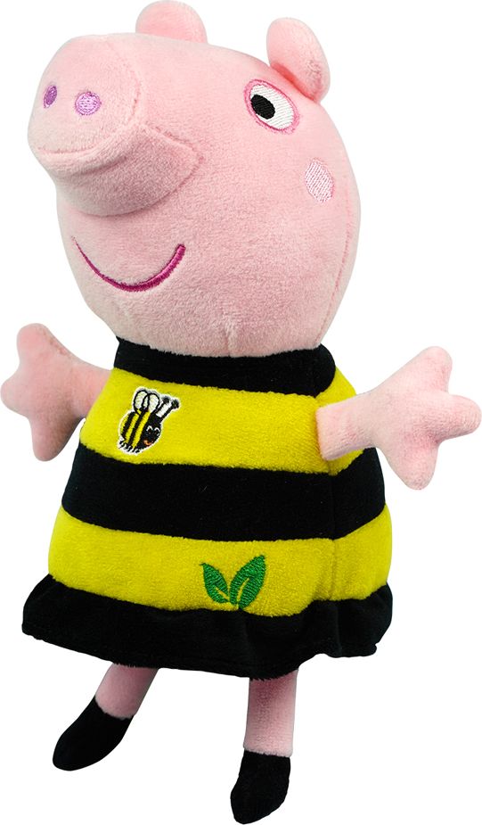 PEPPA Pig ECO plyšová Peppa 20cm včelkové šaty 0+ - obrázek 3