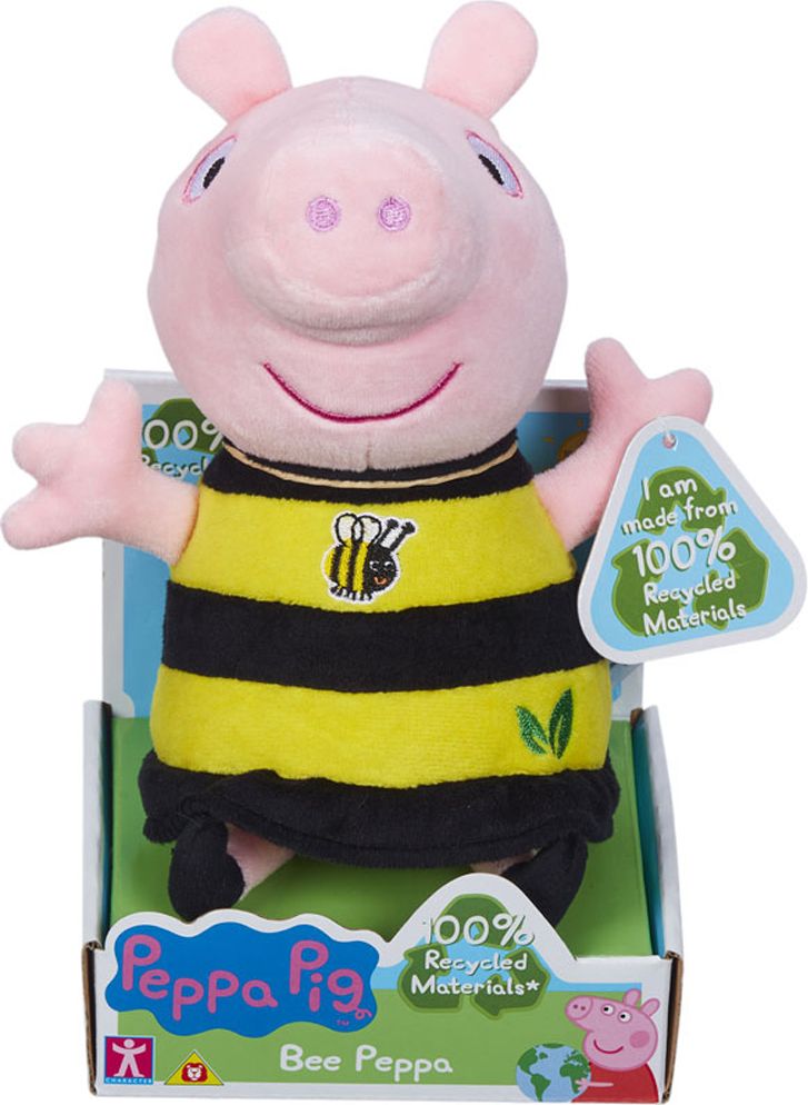 PEPPA Pig ECO plyšová Peppa 20cm včelkové šaty 0+ - obrázek 4