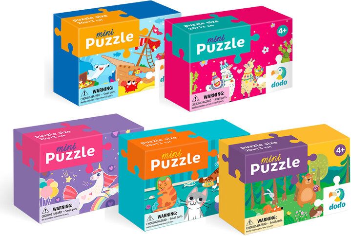 DODO Puzzle mini, sada 5 kusů 35 dílkových puzzlí - obrázek 1