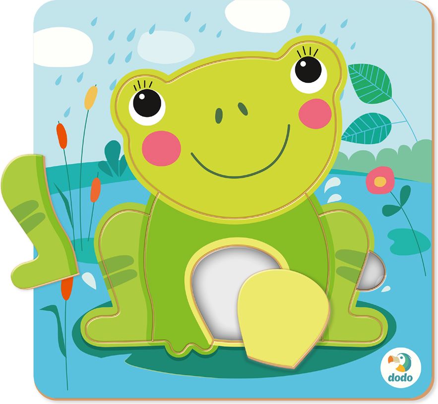 DODO Puzzle vkládácí mix 4 kusy (Včelka, Žába, Rybka, Beruška), 18m+ - obrázek 3