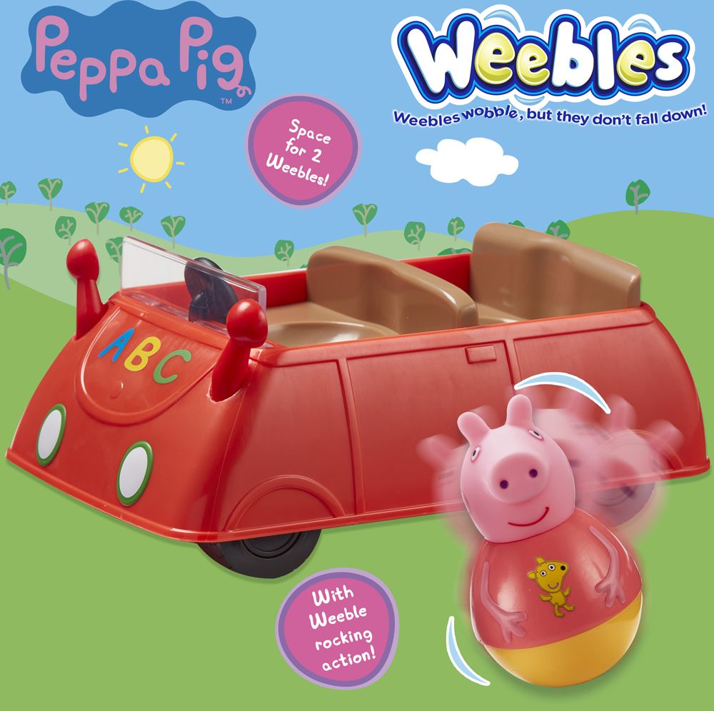 PEPPA Pig WEEBLES - Roly Poly figurka s autem - obrázek 4