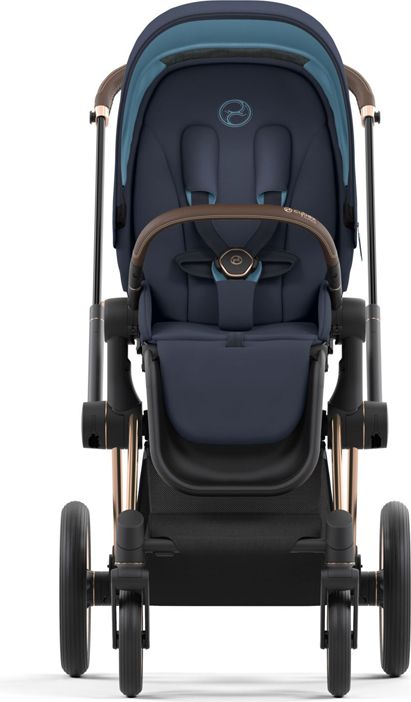 CYBEX Kočárek Priam 4.0 Chrome Brown, seat pack, lux carry cot Nautical Blue - obrázek 8