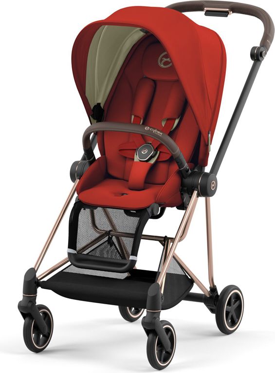 CYBEX Kočárek Mios 3.0 Chrome Brown, seat pack, lux carry cot Autumn Gold - obrázek 3