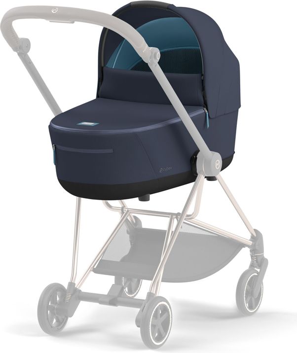 CYBEX Kočárek Mios 3.0 Chrome Brown, seat pack, lux carry cot Nautical Blue - obrázek 6