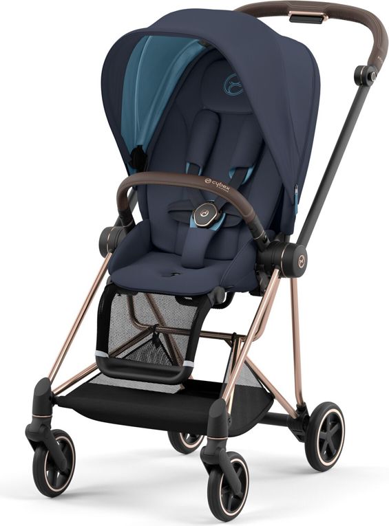 CYBEX Kočárek Mios 3.0 Chrome Brown, seat pack, lux carry cot Nautical Blue - obrázek 10
